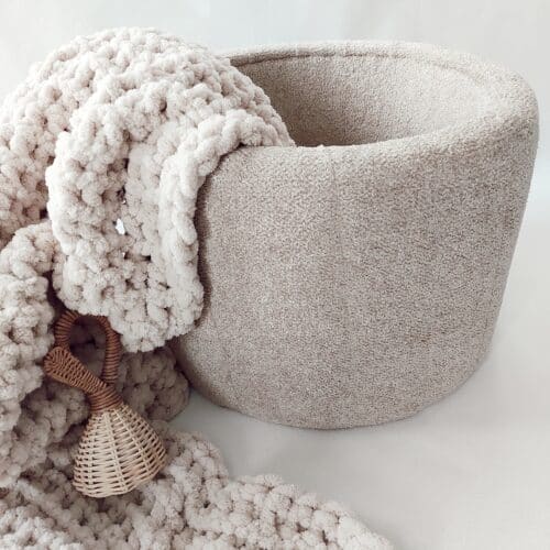 Bouclé Storage Basket
